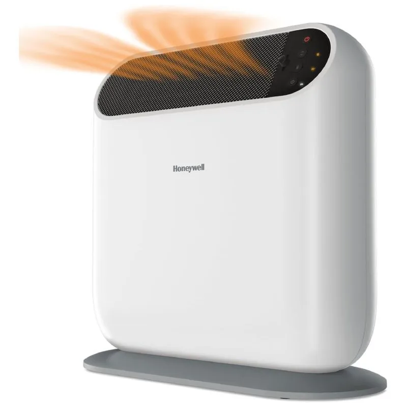 Aquecedor Eletrico De Ceramica Thermawave 6 Com 2 Niveis De Potencia E Termostato Ajustavel, 110v, Honeywell Hce870w, Branco