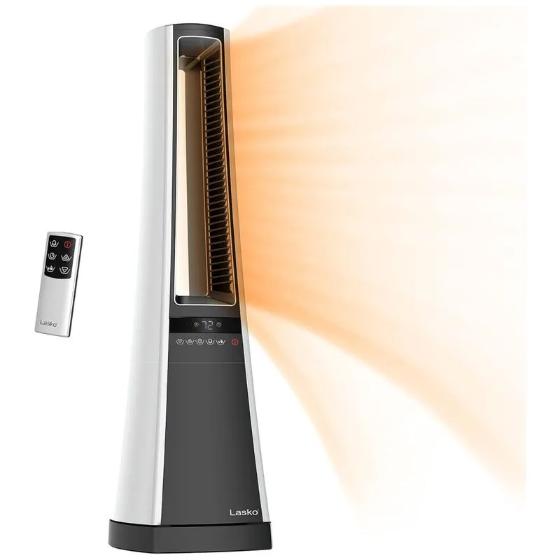 Aquecedor Eletrico De Torre Com Controle Remoto E Time De 8h, 110v, Lasko Aw300, Cinza