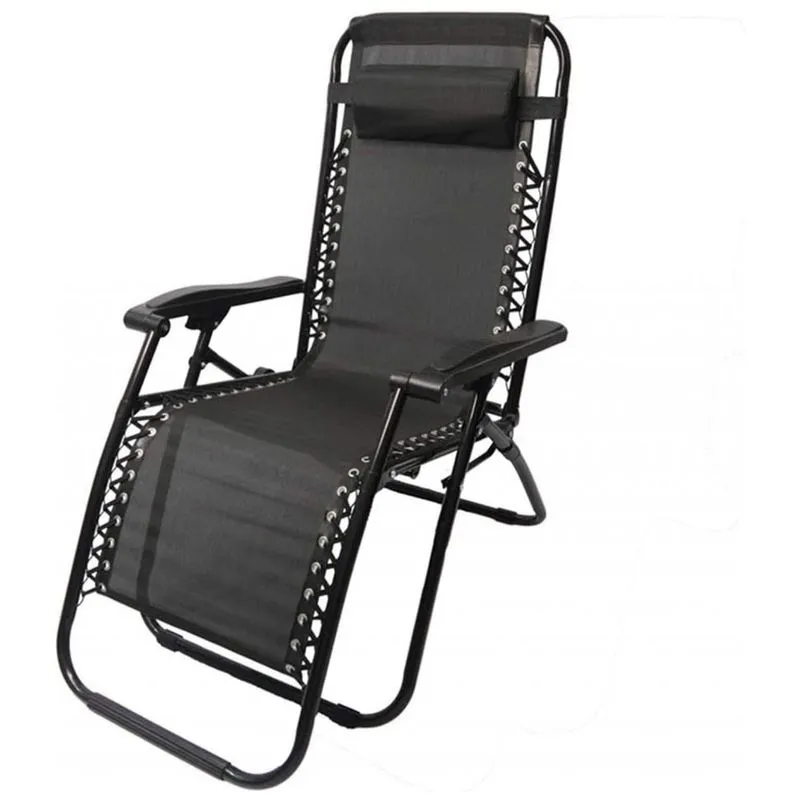 Cadeira Reclinavel Ajustavel Gravidade Zero Com Apoio De Cabeca E Porta Copos, Xzgden, Preto