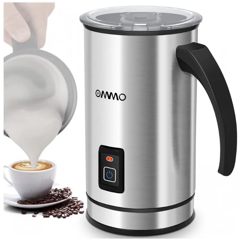 Espumador De Leite Eletrico, Capacidade 400 Ml, Aco Inox, 110v, Ommo Om 038, Prateado