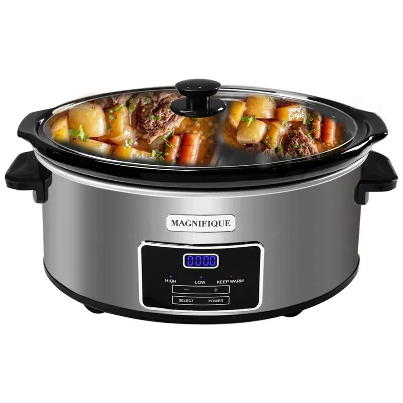 Panela Elétrica Multifuncional 8l, Aço Inoxidável Com Controle De Temperatura, 280w, 110v, Zing Sco80 Ss, Prateado