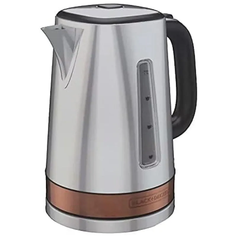 Ke3100c Chaleira Eletrica Sem Fio 1.7l Com Desligamento Automatico E Aco Inoxidavel, 110v, Blackdecker, Prateado