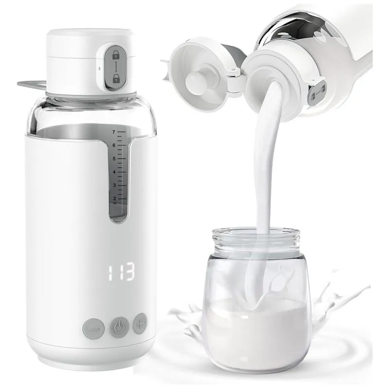 Aquecedor De Mamadeira Digital Portatil A Bateria Sem Fio, 110v, Bopopo Amb151, Branco