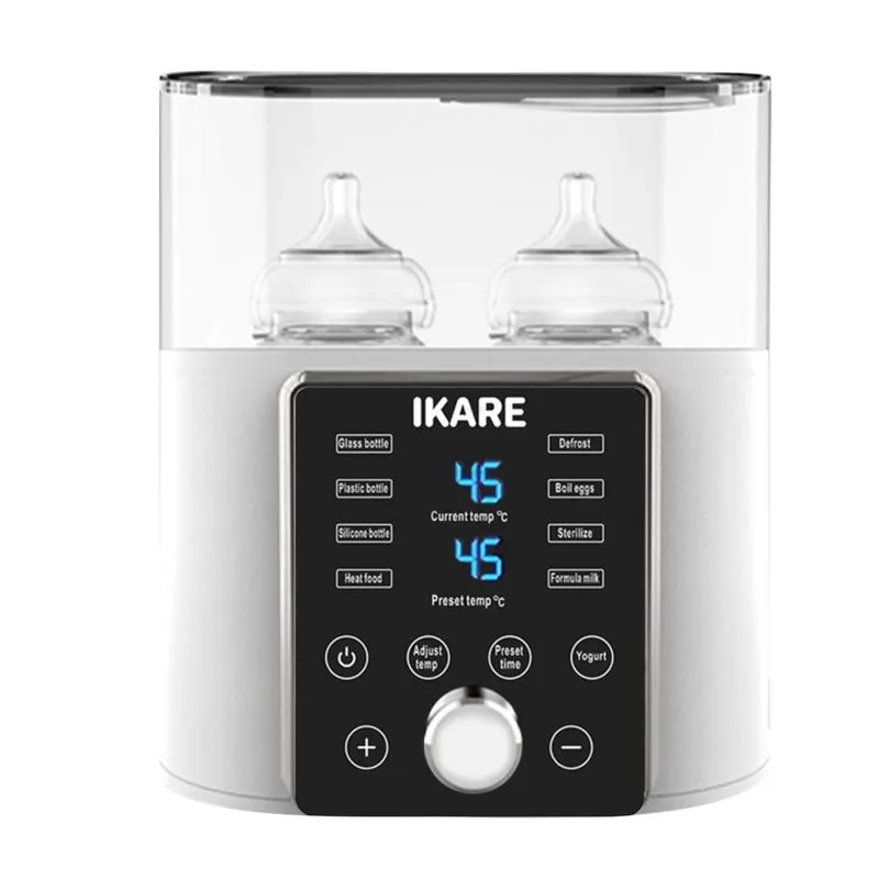 Aquecedor De Mamadeira Digital 8 Em 1 Capacidade 2 Un Com Display Led, 110v, Ikare Bw 02 Us, Branco