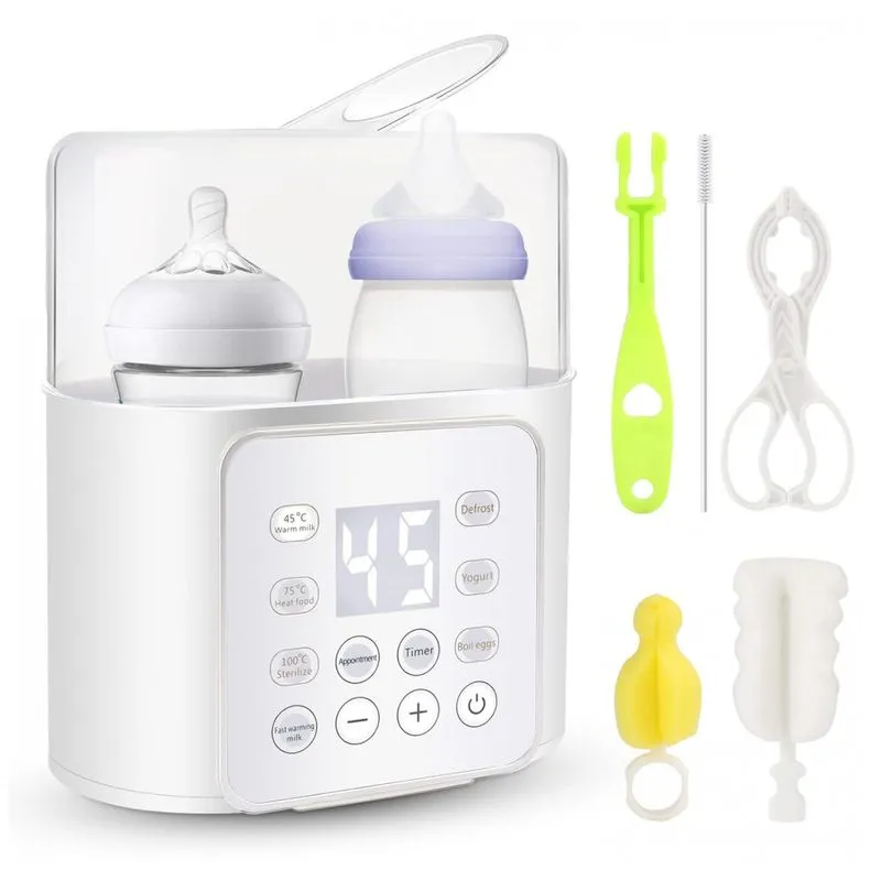Aquecedor De Mamadeira Digital 9 Em 1 Com Controle De Temperatura E Temporizador De 24h, 110v, Mutoujia , Branco