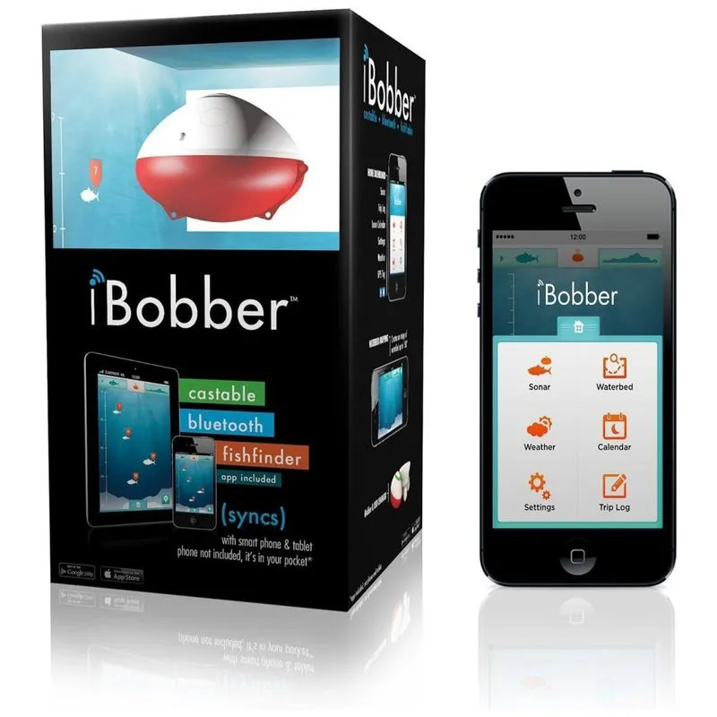 Sonar De Pesca Inteligente Portatil Sem Fio Bateria 10h De Duracao Ate 30m Com Bluetooth, Reelsonar, Vermelho