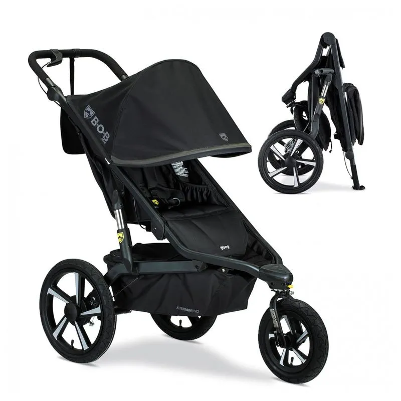 Carrinho De Bebe Pro Para Passeio Pratico Manuseio Com 1 Mao, Bob Gear U991954, Preto