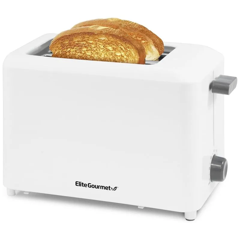 Torradeira Eletrica 2 Fatias Com 7 Niveis De Tostagem, Branca, 110v, Elite Gourmet Ect 1027, Branco