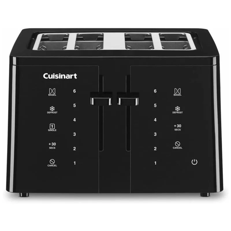 Torradeira Eletrica 4 Fatias Com 6 Niveis De Tostagem E Tela Lcd, 110v, Cuisinart Cpt T40, Preto