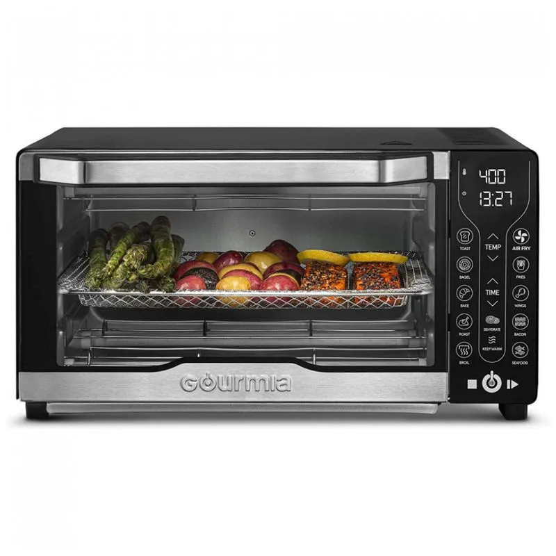 Forno Eletrico De Bancada 12 Em 1 Com Painel De Controle Digital, 110v, Gourmia Gtf7360, Preto