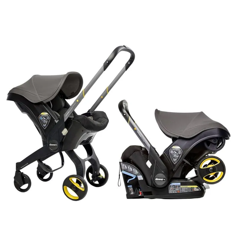 Cadeira De Bebe Para Carro 2 Em 1 Com Rodas Para Transporte E Cinto Reforcado, Ideal Para Recem Nascidos, Doona Sp101 10 030 003, Cinza