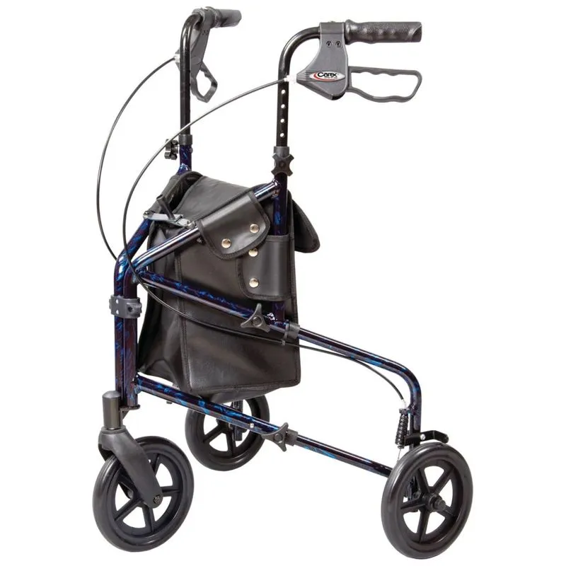 Andador Adulto Idoso Com Apoio De Braco, Assento Acolchoado E Cesto, Suporta Ate 113 Kg, Carex Fga33300 0000, Preto