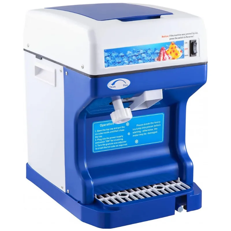 Maquina De Raspadinha Eletrica 120kg, H 250w, 110v, Vevor Ice Shaver 265lbs, Hr, Azul
