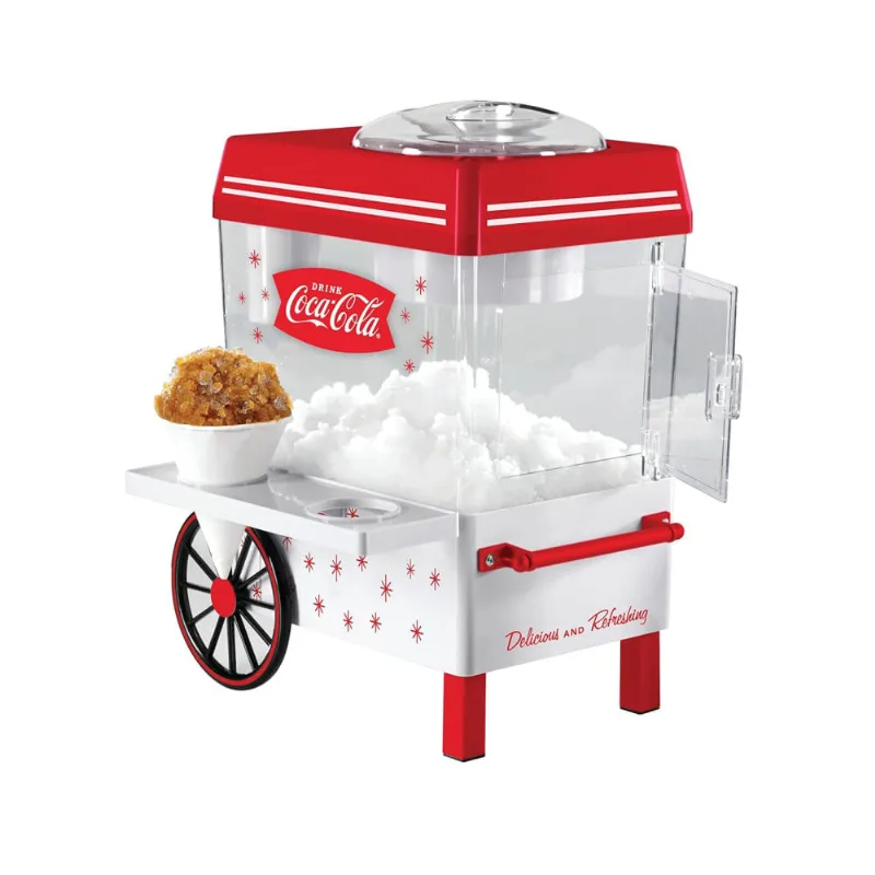 Maquina De Raspadinha Retro Com 2 Cones Reutilizaveis Inclusos, 110v, Nostalgia Scm550coke, Vermelho