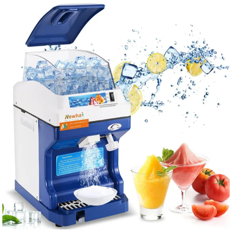 Maquina De Raspadinha Automatica Produz Ate 200kg, H 300w, 110v, Newhai, Azul