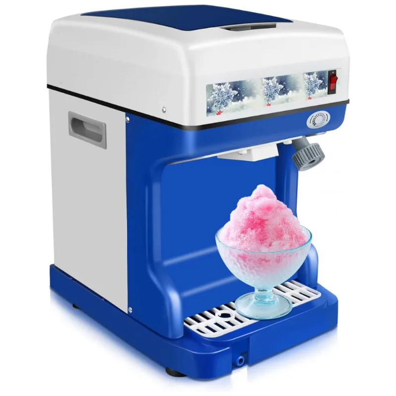 Maquina De Raspadinha Eletrica E Automatica Ate 159 Kg, H 350w, 110v, Leonebebe Ym A188, Azul