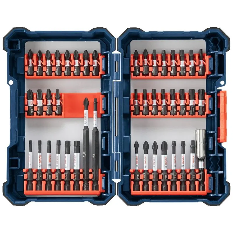 Kit Parafusadeira 44 Pecas Com Estojo, Bosch Sdms44, Azul