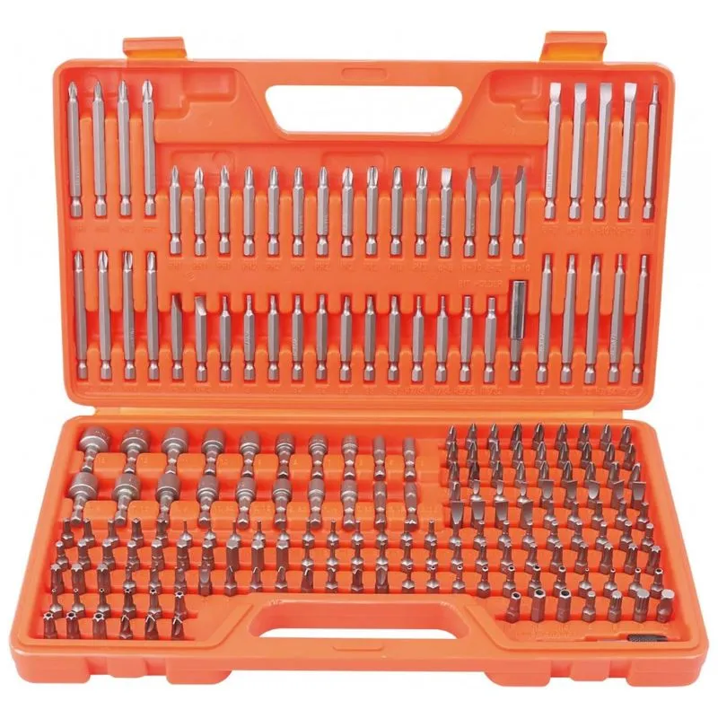 Kit Brocas De Chave De Fenda Profissional 208 Pecas Com Estojo, Horusdy 94272, Amarelo