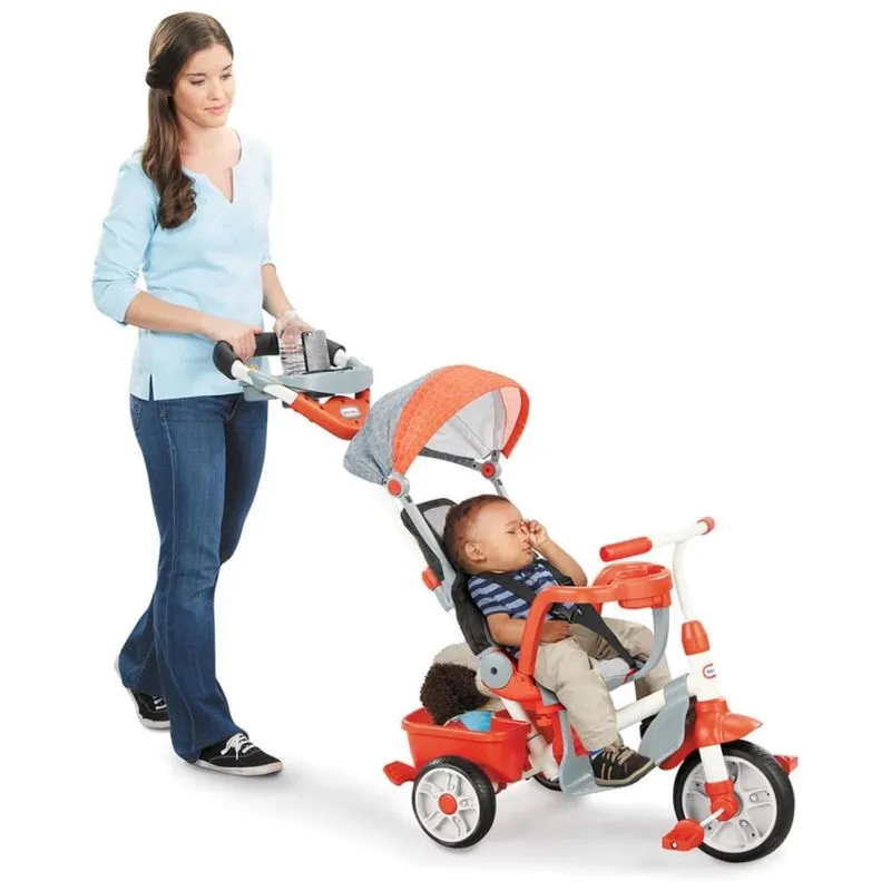 Triciclo Reclinavel Infantil Para Passeio Com 5 Estagio Adaptavel Ao Crescimento, Little Tikes 639814pe4, Vermelho