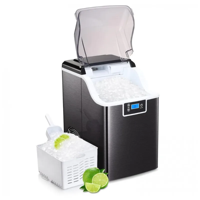 Maquina De Gelo Automatica Portatil Produz Ate 19kg, 24h, Cor, 110v, Antarctic Star Z5820bn Black, Preto