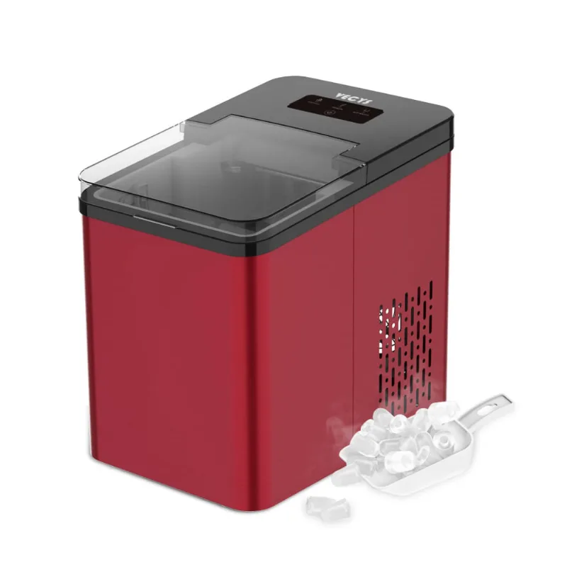 Vecys Máquina De Gelo Automática Portátil Produz Até 11kg, 24h, 110v, Cor Vermelha