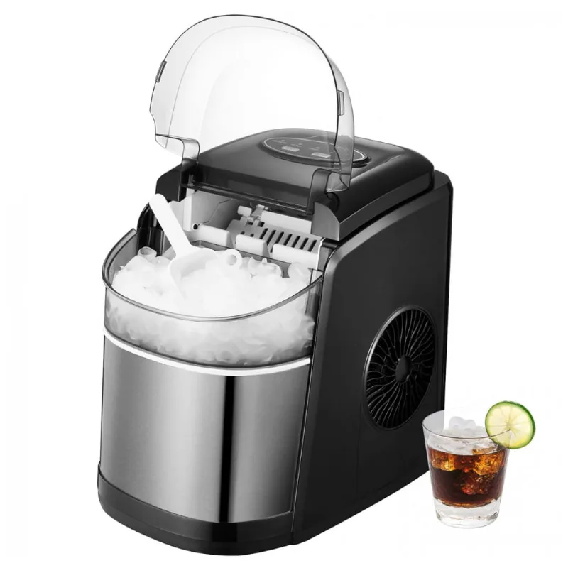 Maquina De Gelo Automatica Portatil Produz Ate 11kg, 24h, Cor, 110v, Outgava Yx06 027, Preto