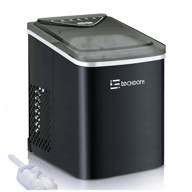 Maquina De Gelo Automatica Portatil Produz Ate 11kg, 24h, Cor, 110v, Techdorm Yticemaker, Preto
