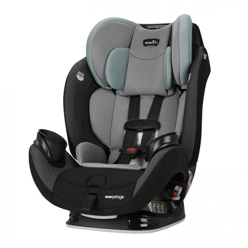 Evenflo Everystage Cadeira De Bebe Para Carro Conversivel Cresce Com A Crianca Ate 54 Kg, Preta