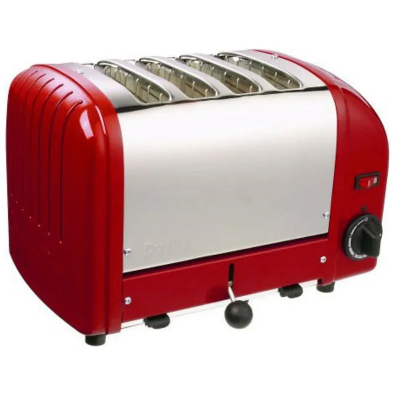 Torradeira Eletrica 4 Fatias Com 3 Niveis De Tostagem, 110v, Dualit 40417, Vermelho