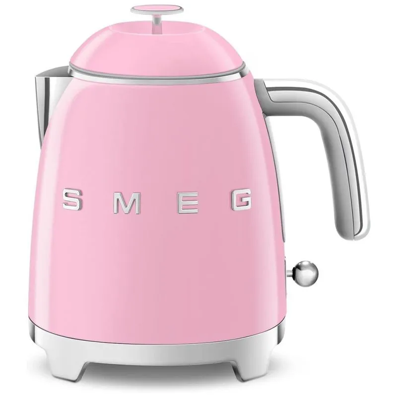 50s Mini Chaleira Elétrica 800 Ml Aço Inoxidável 240v, 1400w, Smeg Klf05, Rosa