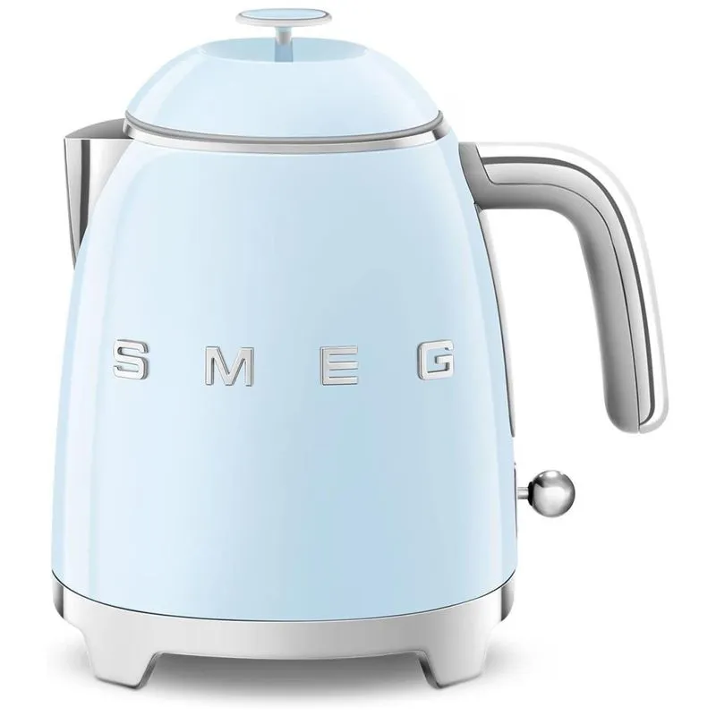 50s Mini Chaleira Elétrica 800 Ml Aço Inoxidável 1400w, Pastel, 220v, Smeg Klf05, Azul
