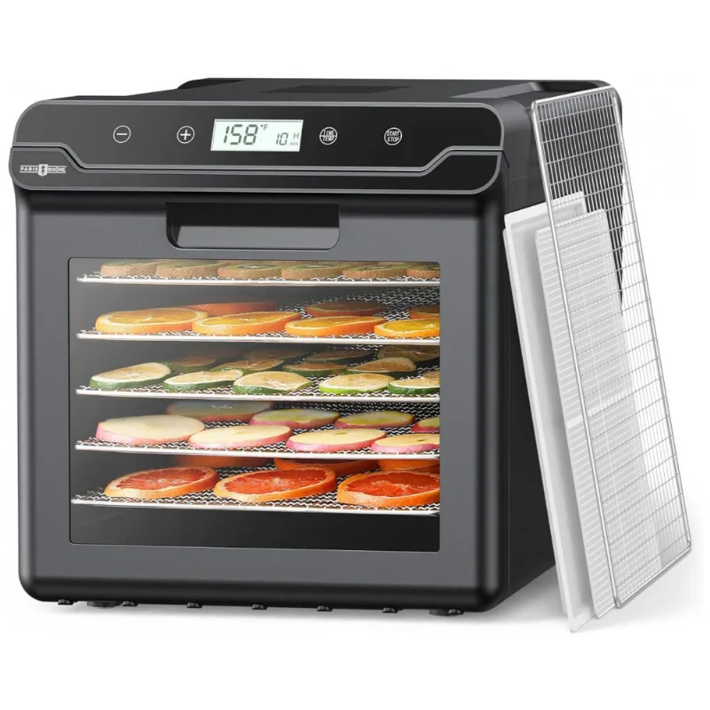 Desidratador De Alimentos Com 6 Bandejas E Temporizador Digital, Aco Inoxidavel, 110v, Paris Rhone Pe Fd001, Preto