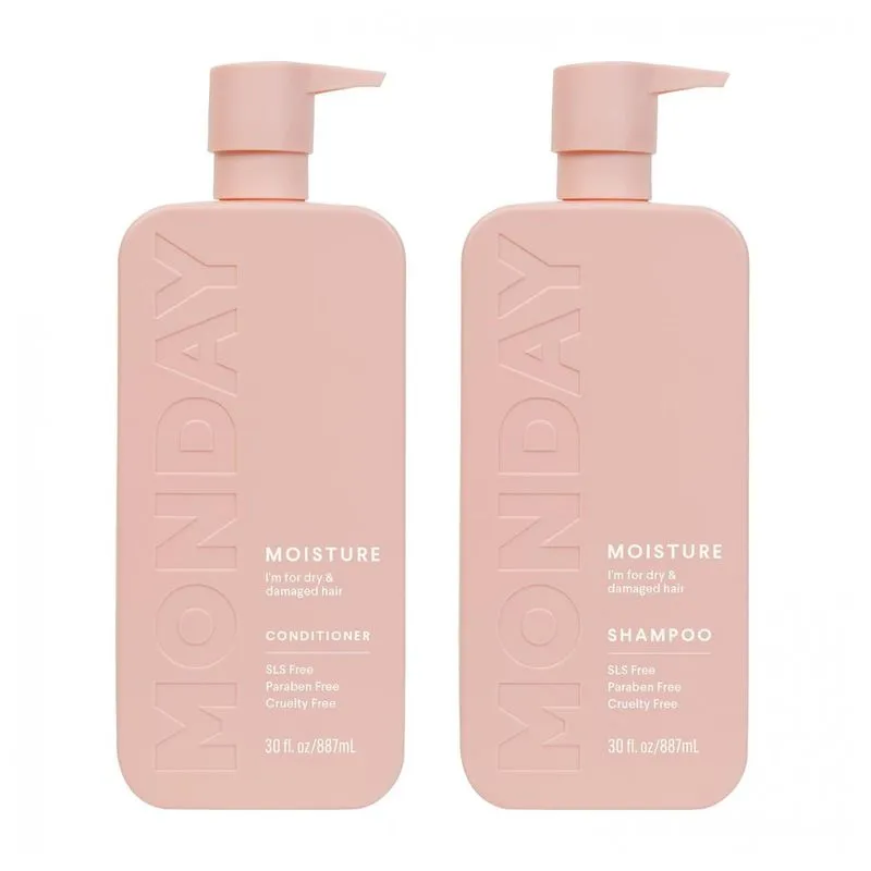 Shampoo E Condicionador 798 Ml Livre De Parabenos Totalmente Vegano, Monday Haircare, Rosa