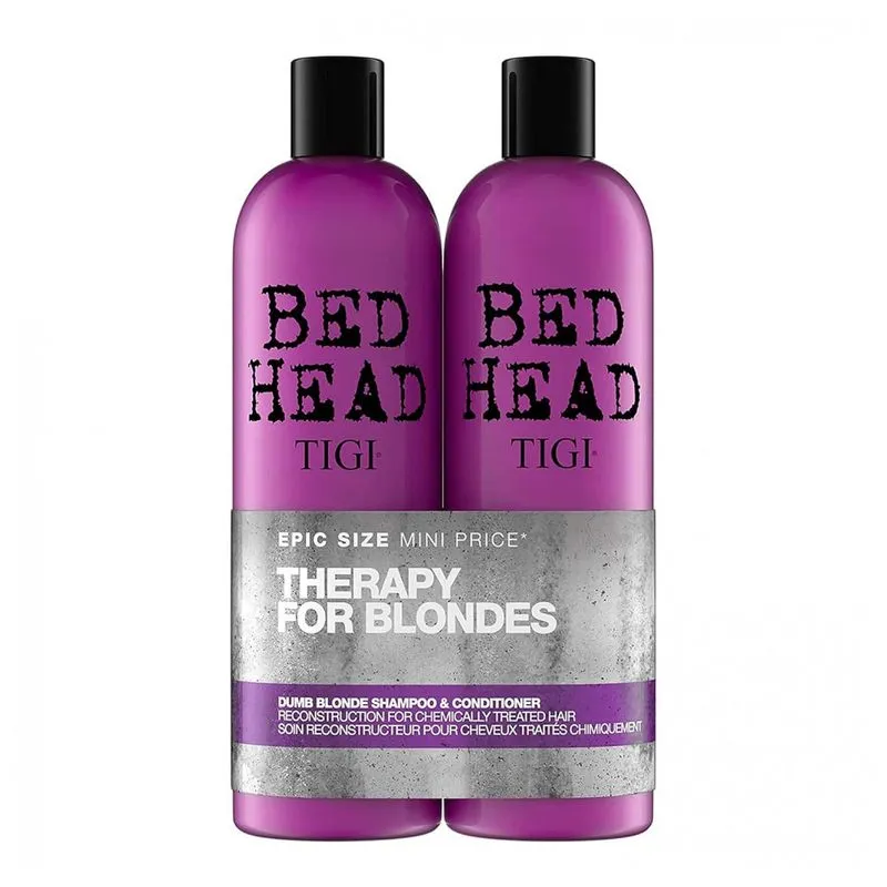 Shampoo E Condicionador Profissional 750 Ml Para Cabelos Loiros Protege, Hidrata E Condiciona, Tigi 612678, Rosa