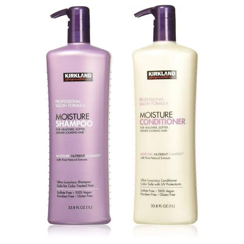 Shampoo E Condicionador 1l Hidratante Sem Parabenos, Sulfato E Gluten, Kirkland Signature Ad612, Lilas