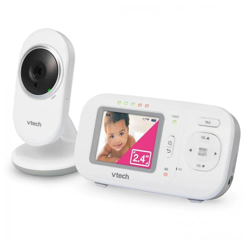 Baba Eletronica Alcance 90 M2, Monitor Lcd 360 Com Visao Noturna, Vtech Vm320, Branco