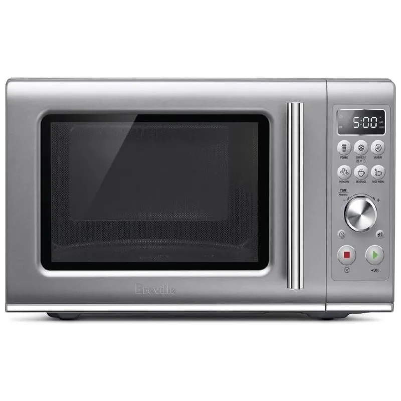 Micro Ondas Bmo650sil De Bancada 45 Litros Multifuncional De Aco Inoxidavel, 900w, 110v, Breville Bmo650sil1buc1, Prateado