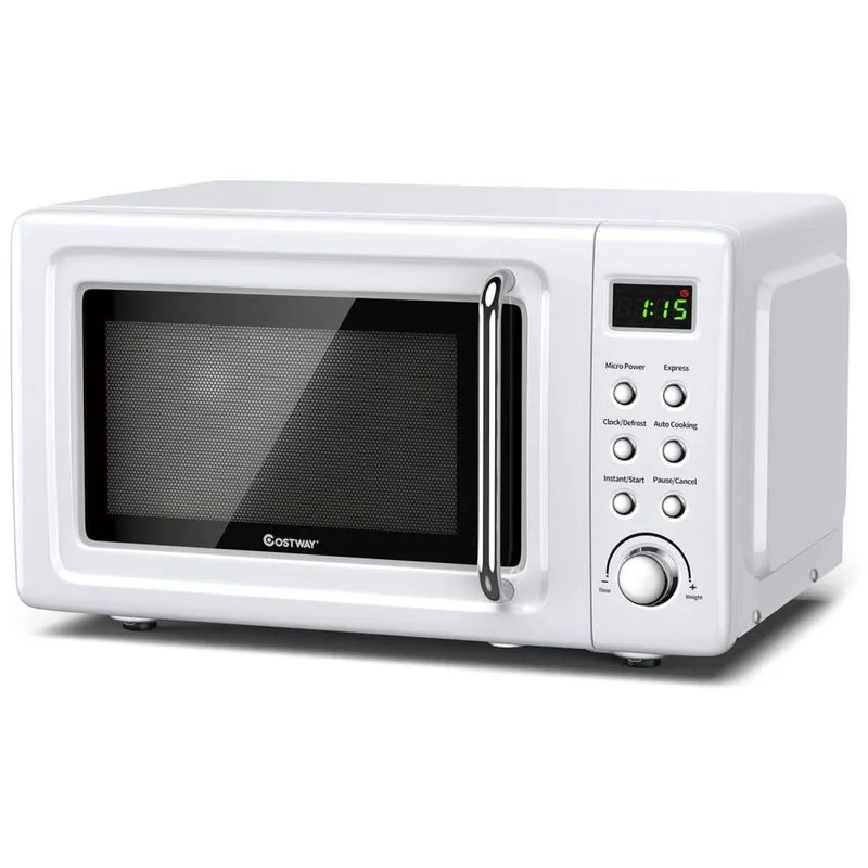 Micro Ondas Ldaily Retro De Bancada 19 Litros Multifuncional, 110v 700w, Branco