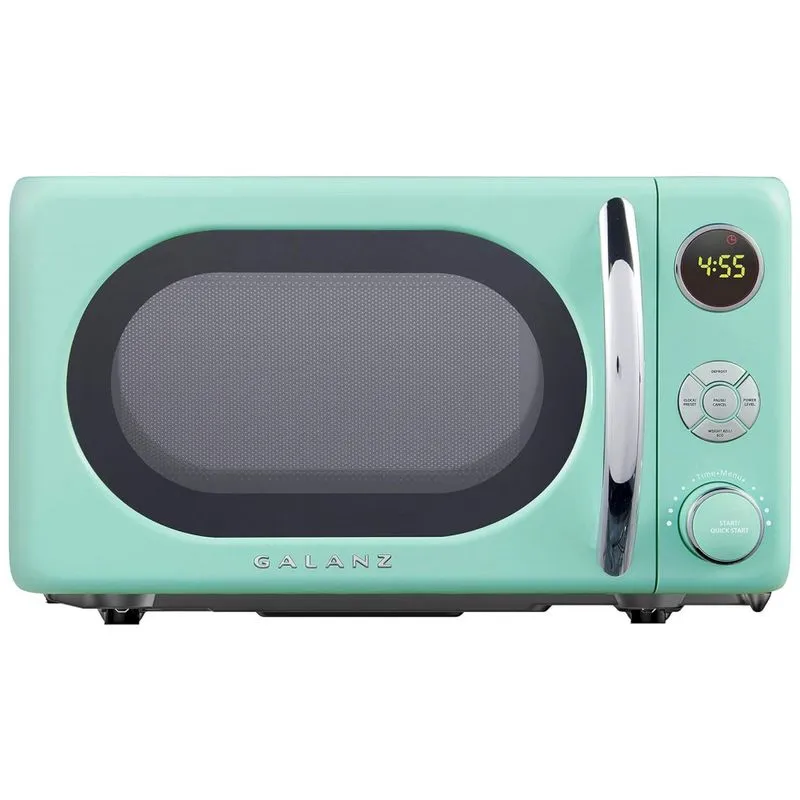 Micro Ondas Glcmka07gnr 07 Retro De Bancada 19 Litros Multifuncional De Aco Inoxidavel, 700w, 110v, Galanz Glr25mgnr10, Verde