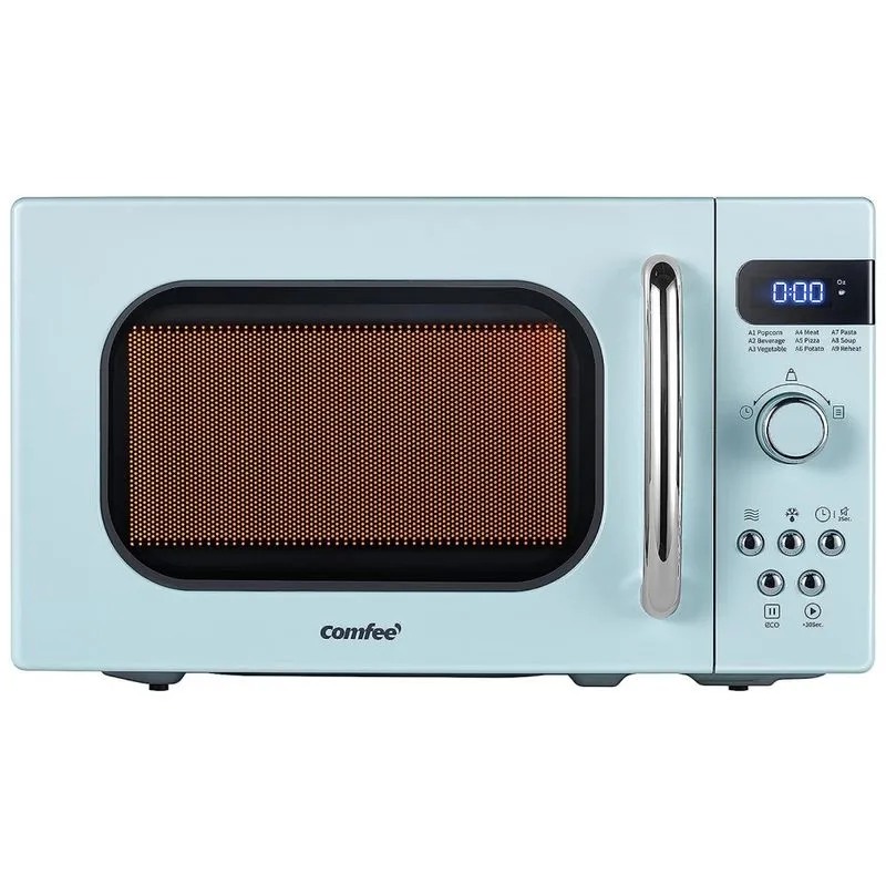 Micro Ondas G Retro De Bancada 19 Litros Multifuncional, 700w, 110v, Comfee Am720c2ra G, Azul Claro