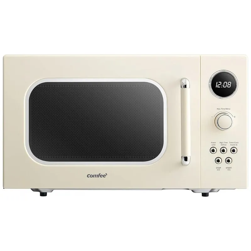 Micro Ondas Retro De Bancada 25 Litros Multifuncional, 700w, 110v, Comfee Cm M092aat, Creme