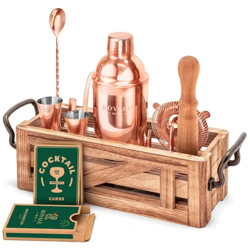Kit Bn Profissional Peças Em Alumínio Com Suporte De Madeira, Cobre, Royale Mix 12 Tra, Rosa