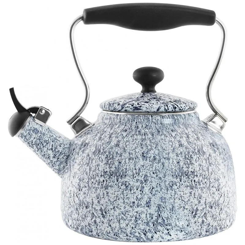 Vintage Chaleira De Cha 1.7l Em Aco Carbono Com Apito, Chantal 37 Vintspt Wb, Azul