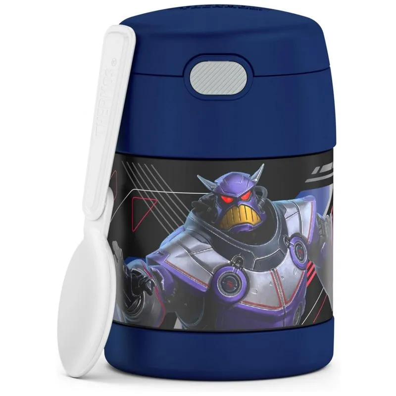 Disney Pixar Lightyear Frasco Termico Para Alimentos 300ml Em Aco Inoxidavel Com Colher Dobravel, Thermos F3102lr6, Azul