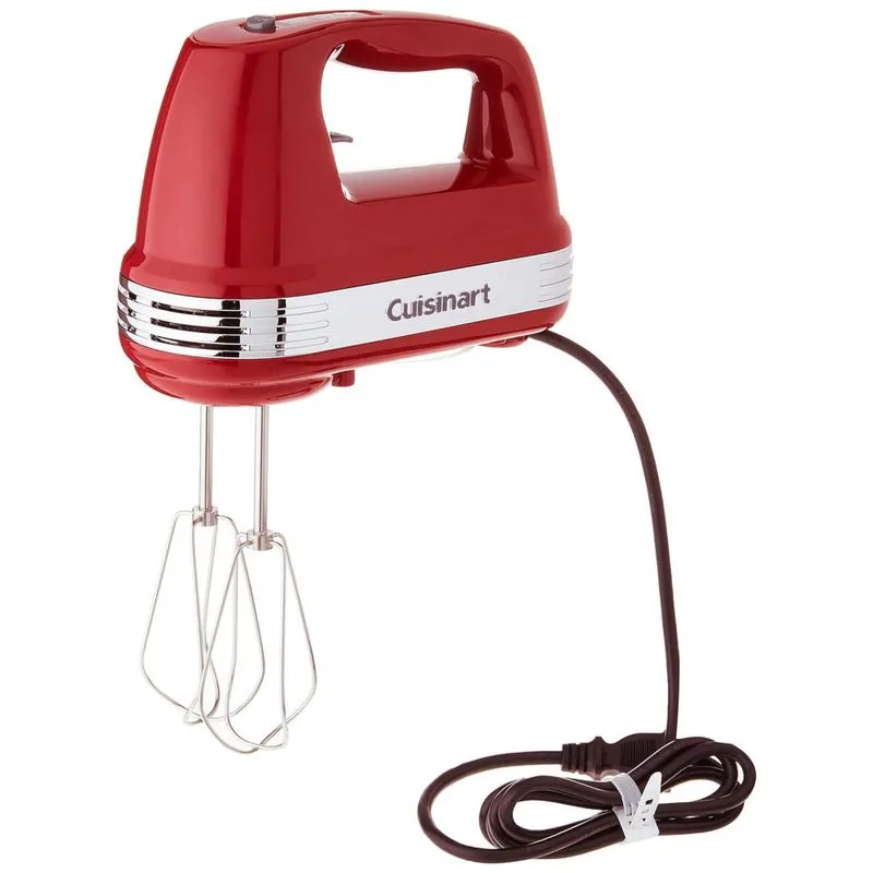 Batedeira De Mao Eletrica Com 7 Velocidades, 220w, 110v, Cuisinart Hm 70rslt, Vermelho