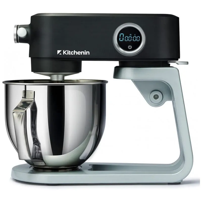 Km50 Batedeira Planetaria Eletrica 5l Com 8 Velocidades Aco Inoxidavel 400w, 110v, Kitchenin Stand Mixer, Preto