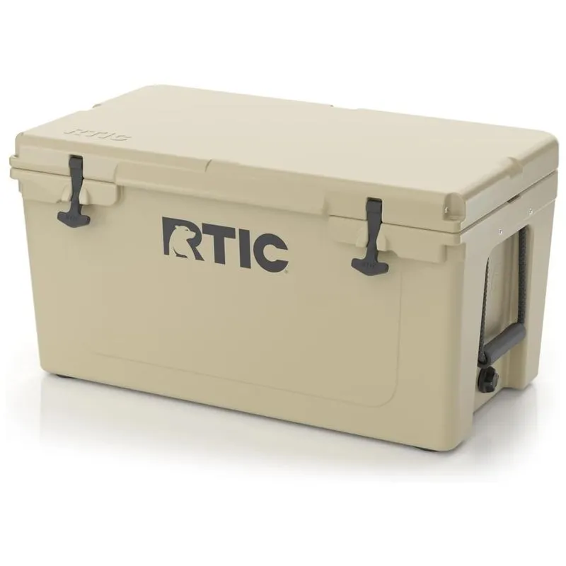 Rtic Rt65t Cooler Caixa Térmica Portátil 65 Litros Com Porta Copos, Marrom