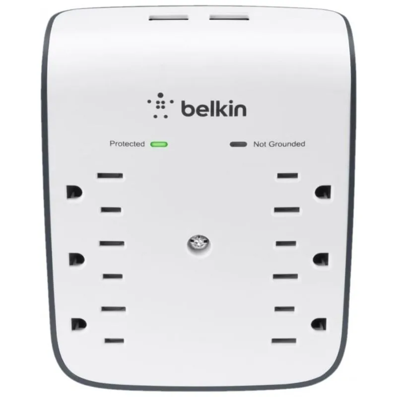 Protetor Contra Picos De Energia E Raios 900 Watts Com 4 Portas Ca 2 Usb, 110v, Belkin Bsv602tt, Branco