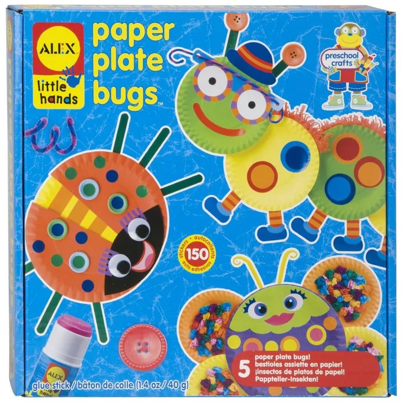 Alex Little Hands Prato De Papel Bugs Crianças Crianças Atividade De Arte E Artesanato