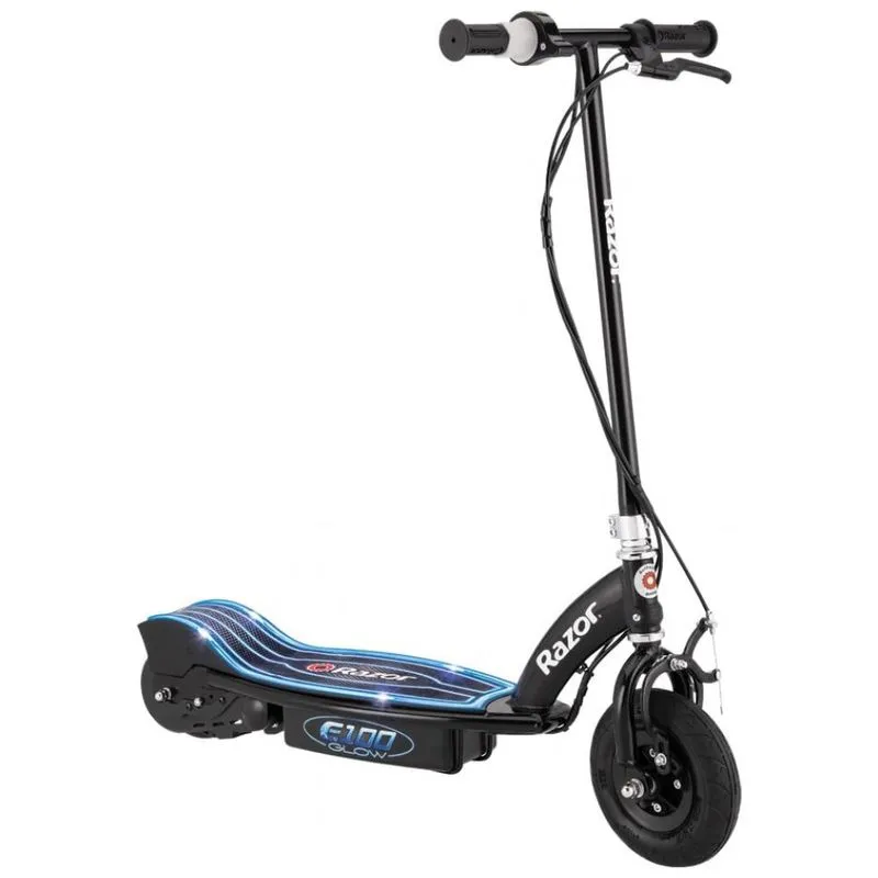 E100 Patinete Eletrico Scooter 16 Kmh, Para Ate 55 Kg E Maiores De 13 Anos, Razor 13111231, Preto